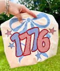 STRIPED 1776 BOW TEE