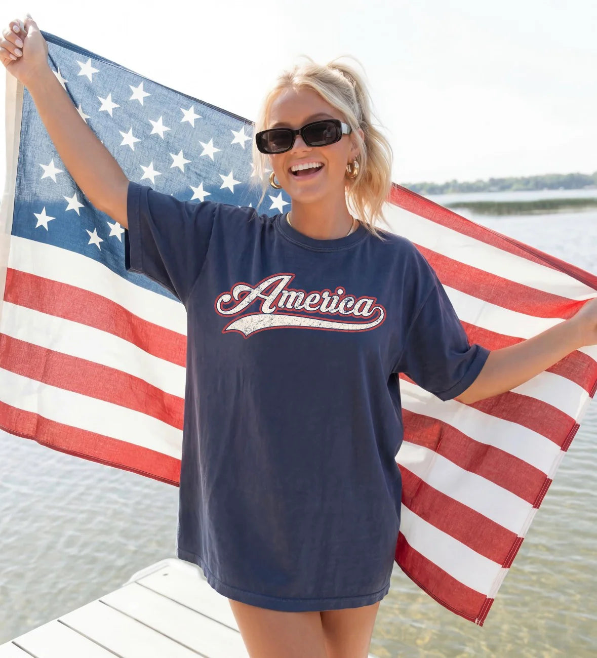NAVY AMERICA TEE