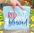 RED WHITE & BLESSED TEE